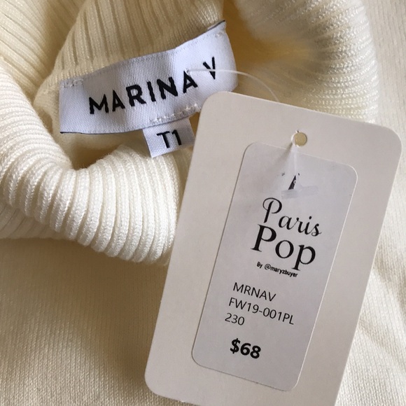 Marina V Paris basic turtleneck sweater S New - Picture 8 of 14